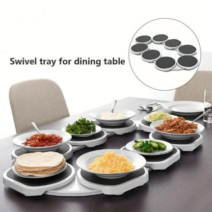 Round Rotating Turntable, 1 Count Plastic Rotating Orbit with 8 Counts Plates